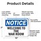 Signmission Welcome To The War Room, 10 in W x Rectangle, Aluminum OS-2PACK-NS-A-710-L-19022 - alternate 7
